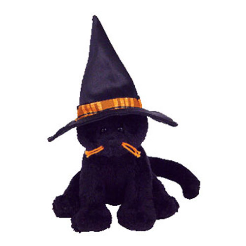 TY Halloweenie Beanie Baby - MERLIN the Cat (4.5 inch)