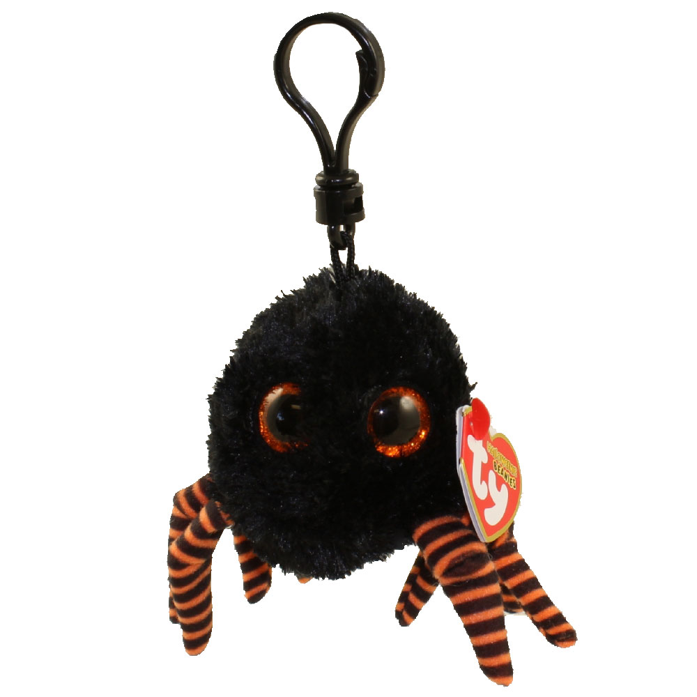 TY Halloweenie Beanie Baby - SPIDEY the Black Spider (key clip - 3 inch)
