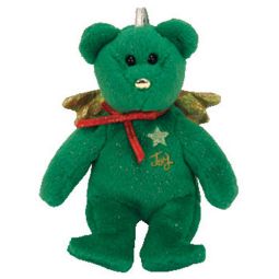 TY Jingle Beanie Baby - GIFT the Bear (Joy - Green Version) (5 inch)