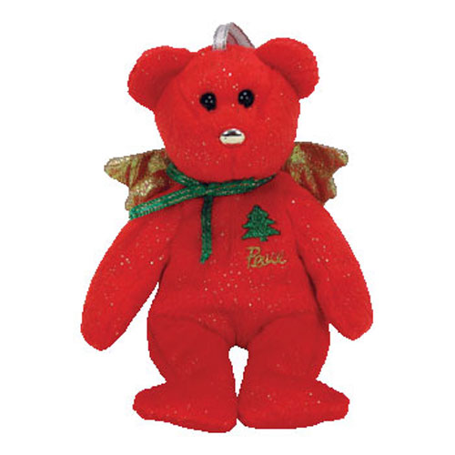 TY Jingle Beanie Baby - GIFT the Bear (Peace - Red Version) (5 inch)