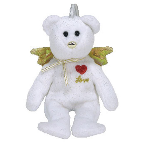 TY Jingle Beanie Baby - GIFT the Bear (Love - White Version) (5 inch)