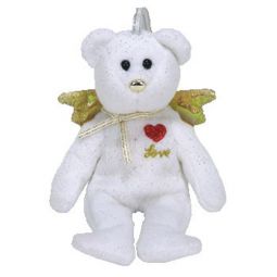 TY Jingle Beanie Baby - GIFT the Bear (Love - White Version) (5 inch)