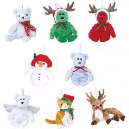 TY Jingle Beanie Babies - Holiday 2003 Complete set of 8 (Teddies, Herald, Jangle, Roxie etc)