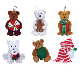 TY Jingle Beanie Babies - Holiday 2005 Complete set of 6 (Yummy, Gifts, Goody, Twinkling, Mr Frost+)