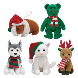 TY Holiday Baby Beanies - 2010 Complete set of 5 (Goodies, Twinkling, Sleds, Freezer & Windchill)