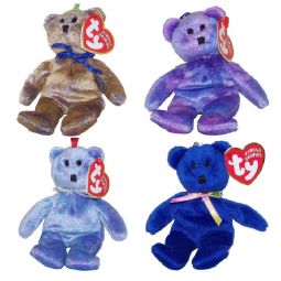 TY Jingle Beanie Babies - Set of 4 Clubby Bears (BBOC Exclusives) (No Box)