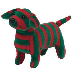 TY Holiday Baby Beanie - STRIPES the Dog (4 inch)