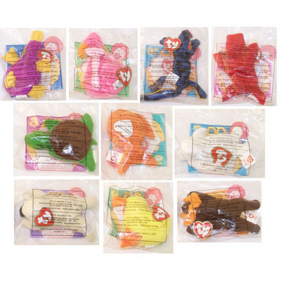 TY McDonald's Teenie Beanies - Complete Bagged Set of 10 (1997 - First Year)