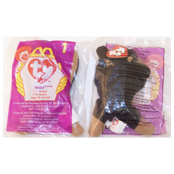 Details about   Ty Teenie Beanie Baby Doby The Doberman #1 McDonald's Happy Meal Toy 1998 Sealed 
