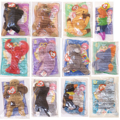 TY McDonald's Teenie Beanies - Complete Bagged Set of 12 (1998)