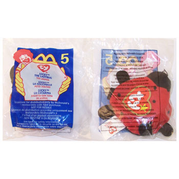 TY McDonald's Teenie Beanie - #5 LUCKY the Ladybug (2000) (4.5 inch)