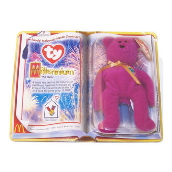 TY McDonald's Teenie Beanie - MILLENNIUM the Bear (2000 - 1st Day) (5 inch)