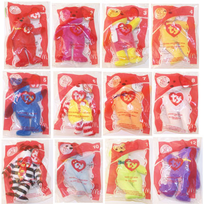 TY McDonald's Teenie Beanies - Complete Bagged Set of 12 (2004)