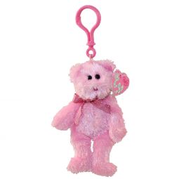TY Pinkys - DAZZLER the Pink Bear (Plastic Key Clip) (5.5 inch)
