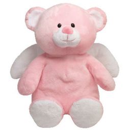 TY Pluffies - LITTLE ANGEL ( Pink Bear w/ Wings - 11 inch )
