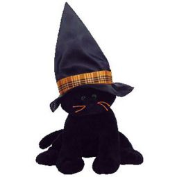 TY Pluffies - MERLIN the Black Cat (7 inch)