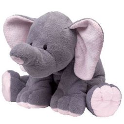 TY Pluffies - WINKS the Elephant (Extra Large GREY Version - 18 Inches)