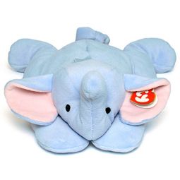 TY Pillow Pal - SQUIRT the Elephant (Solid Blue Version) (14.5 inch)