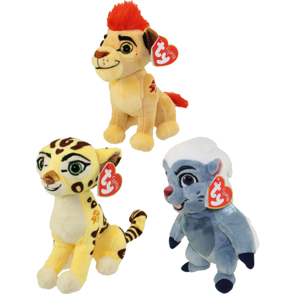 TY Beanie Babies - SET OF 3 (Kion, Bunga & Fuli) (Disney The Lion Guard)