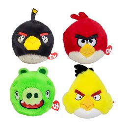 TY Beanie Bouncers - ANGRY BIRDS SET OF 4 [Red, Bomb, Yellow & Piggy](3 inch) [COMING SOON]