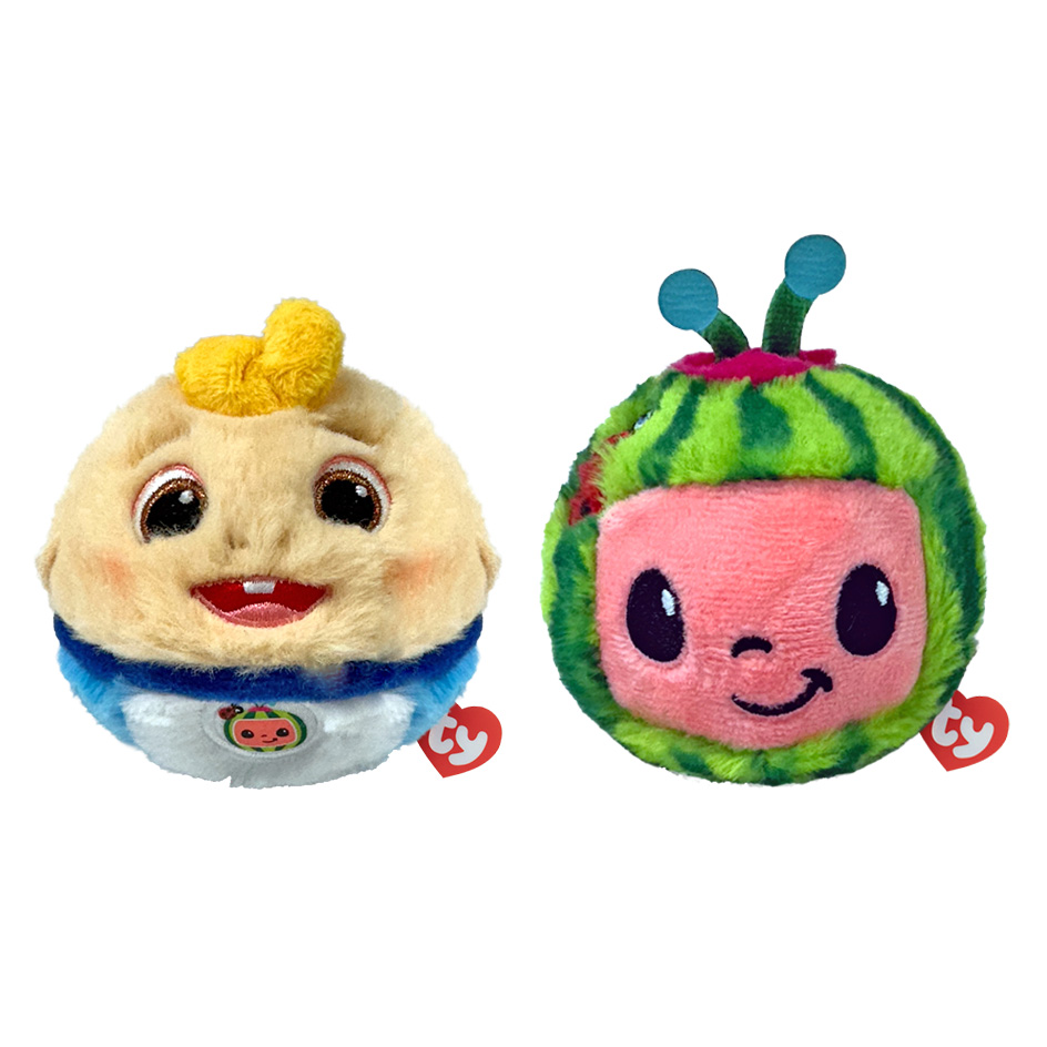 TY Beanie Bouncers - SET of 2 COCOMELON (JJ & Watermelon) (3 inch)