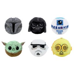 TY Beanie Bouncers - SET of 6 STAR WARS (Grogu, R2-D2, Vader, C-3PO +2) (3 in)