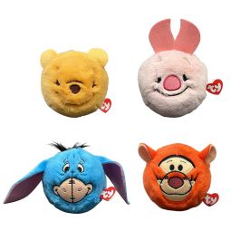 TY Beanie Bouncers - SET of 4 WINNIE the POOH (Piglet, Tigger +2) (3 inch)