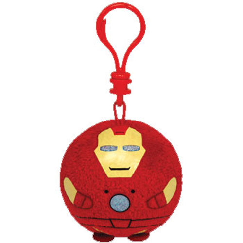 TY Beanie Ballz - IRON MAN (Plastic Key Clip - 2.5 inch)