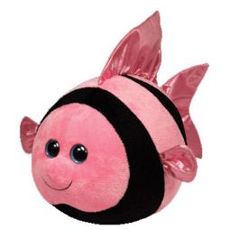 TY Beanie Ballz - GILLY the Pink & Black Fish (Regular Size - 5 inch)