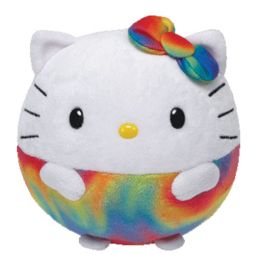 TY Beanie Ballz - HELLO KITTY (Rainbow) (Regular Size - 5 inch)