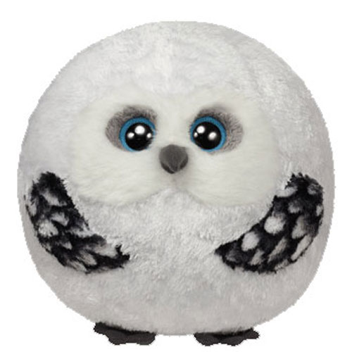 TY Beanie Ballz - HOOTS the White Owl (Regular Size - 5 inch)
