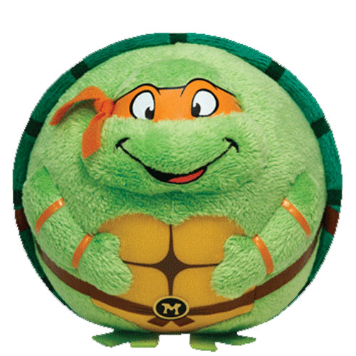TY Beanie Ballz - TMNT MICHELANGELO the Turtle (Regular Size - 5 inch)