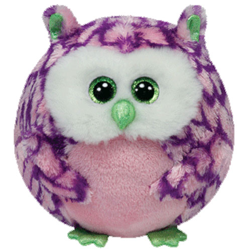 TY Beanie Ballz - OZZY the Purple Owl (Regular Size - 5 inch)