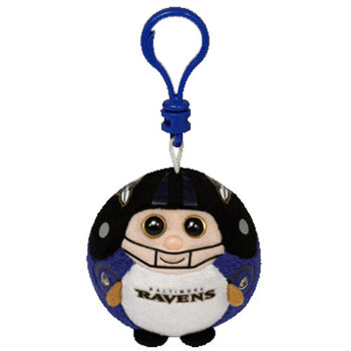 TY NFL Beanie Ballz - BALTIMORE RAVENS (Plastic Key Clip - 2.5 inch)