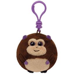 TY Beanie Ballz - BANANAS the Brown Monkey (Plastic Key Clip - 2.5 inch)