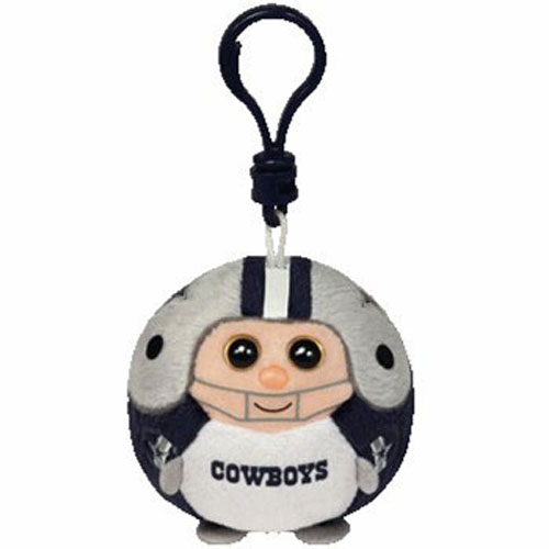 TY NFL Beanie Ballz - DALLAS COWBOYS (Plastic Key Clip - 2.5 inch)