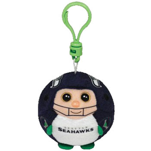 TY NFL Beanie Ballz - SEATTLE SEAHAWKS (Plastic Key Clip - 2.5 inch)