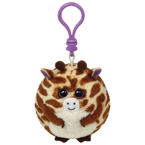 TY Beanie Ballz - TIPPY the Giraffe (Plastic Key Clip - 2.5 inch)
