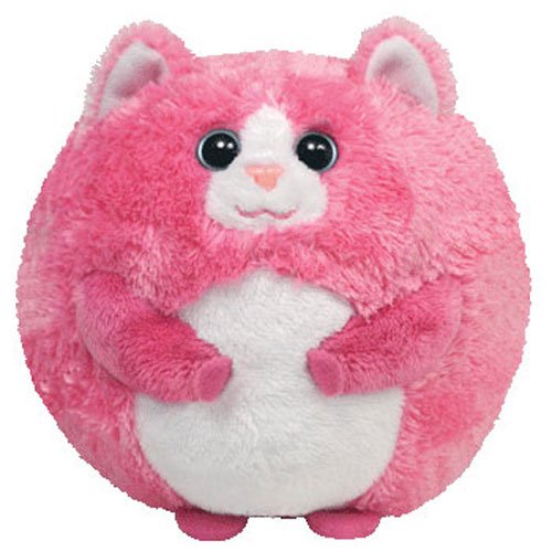TY Beanie Ballz - TUMBLES the Pink Cat (Regular Size - 5 inch)