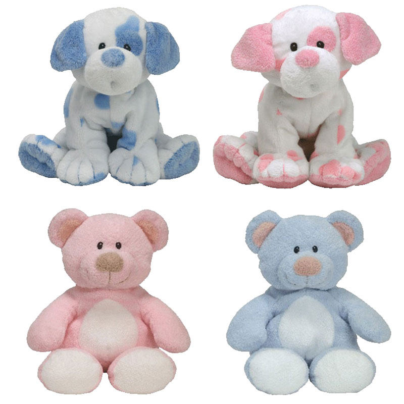 Baby TY - Set of 4 (Baby Pups Blue & Pink, Baby Blue & Pink)