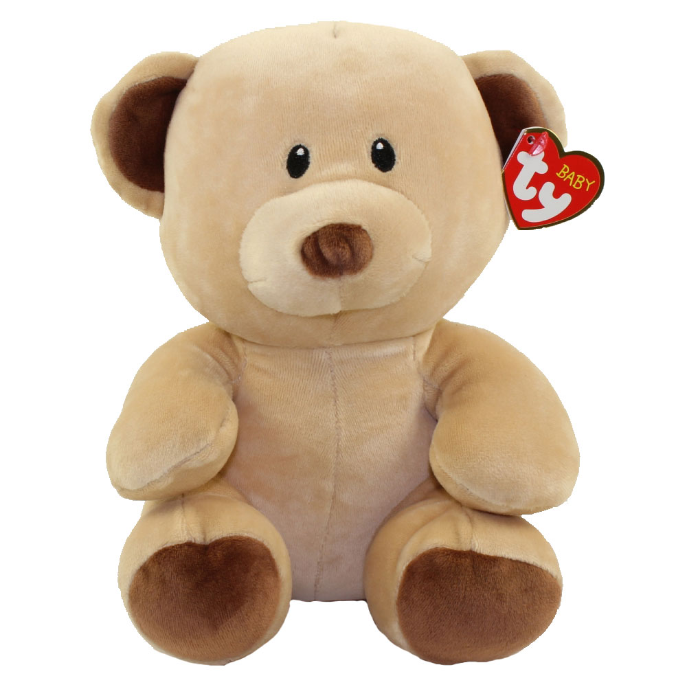 Baby TY - BUNDLES the Brown Bear (Medium Size - 8 inch)