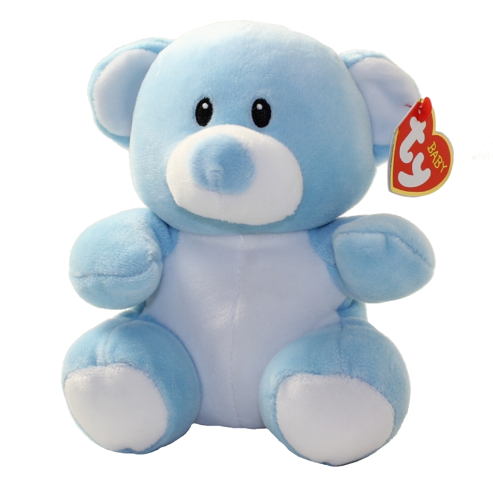 Baby TY - LULLABY the Blue Bear (Regular Size - 7 inch)(Blue & White)