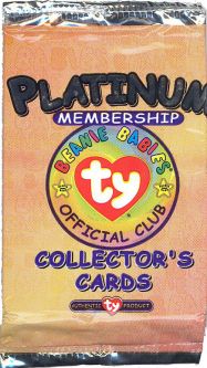 TY Beanie Babies Collectors Cards (BBOC) - Platinum Membership Pack Version 1 (3 cards)