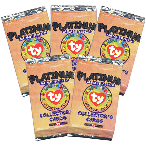 TY Beanie Babies Collectors Cards (BBOC) - Platinum Membership Pack Version 1 (5 PACKS LOT)