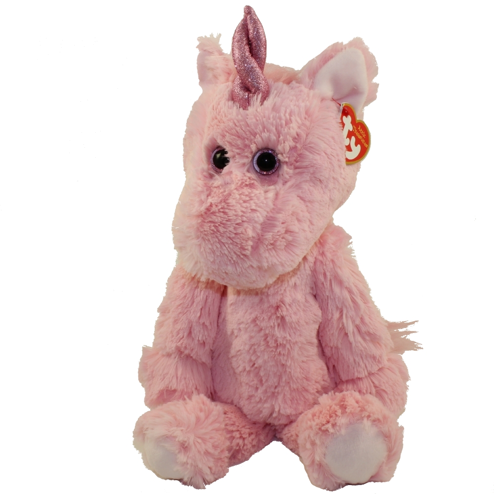 TY Cuddlys - ESTELLE the Pink Unicorn (Medium Size - 12 inch)