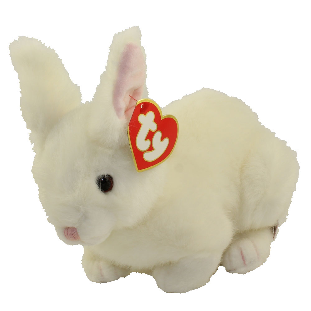 TY Classic Plush - COTTON the White Bunny (Large Tag - 12 inch)(Near Mint Tag)