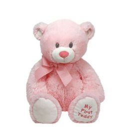 TY Plush Pluffie - SWEET BABY the Bear (Pink) (Large - 15 inch)
