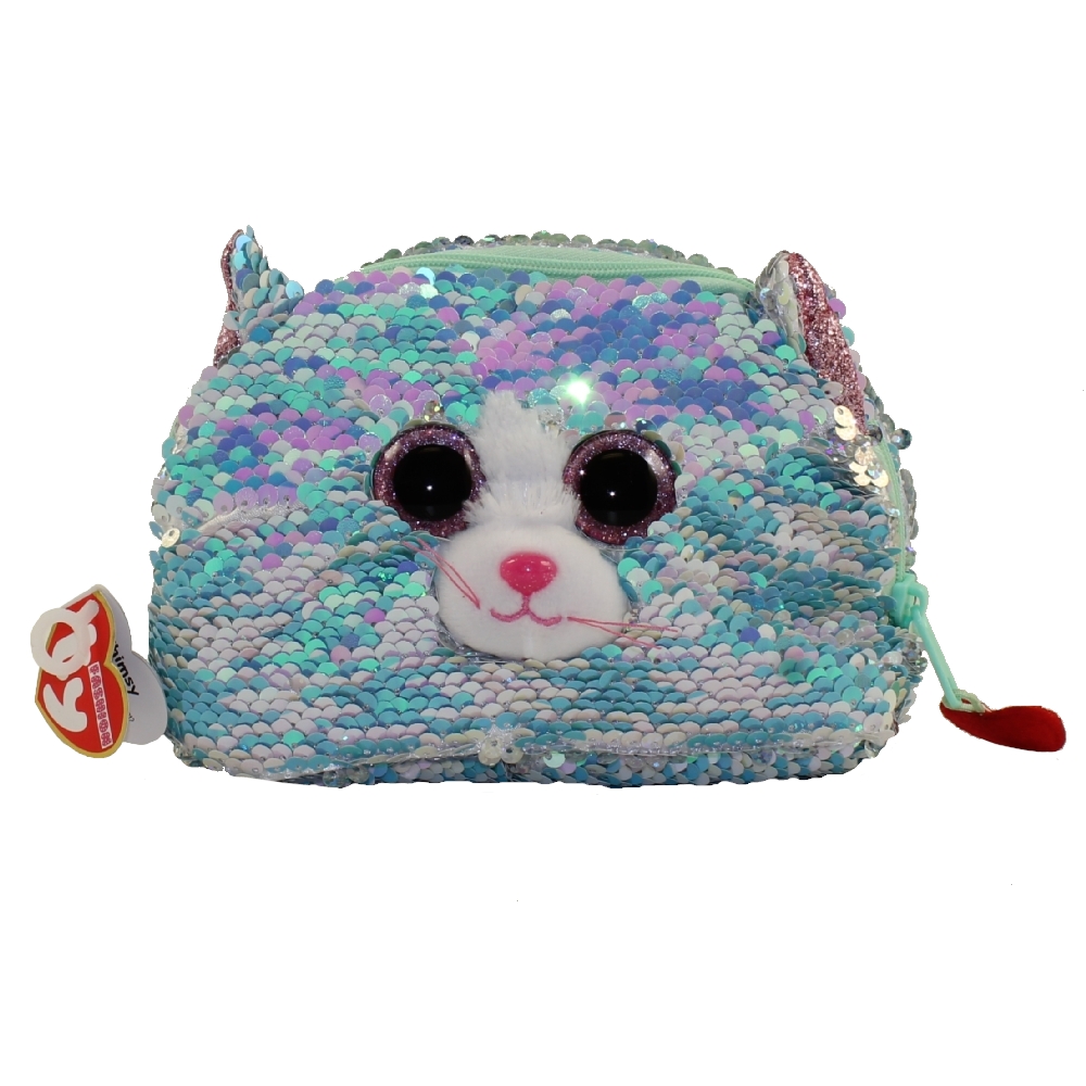 TY Fashion Flippy Sequin Accessory Bag - WHIMSY the Cat (8 inch)