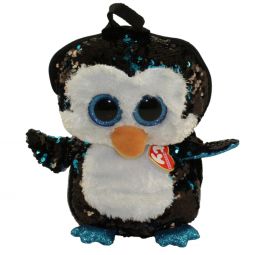 TY Fashion Flippy Sequin Backpack - WADDLES the Penguin (13 inch)