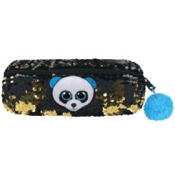 TY Fashion Flippy Sequin Pencil Bag - BAMBOO the Panda Bear (8 inch)